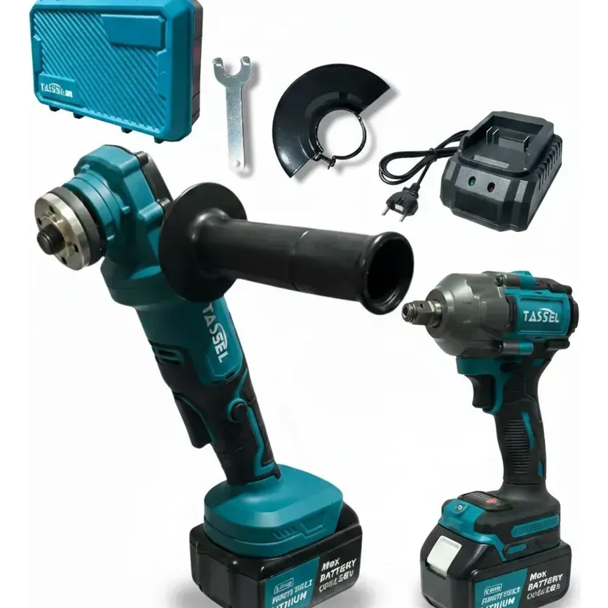 GENER - Set llave de impacto + galletera inalámbrica + 2 baterías