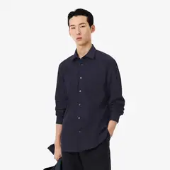 LACOSTE - Camisa Hombre De Corte Regular De Algodón Azul