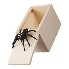 GENERICO - Caja De Miedo con motivo Araña Para Broma Ideal Regalo Sorpresa Blanco