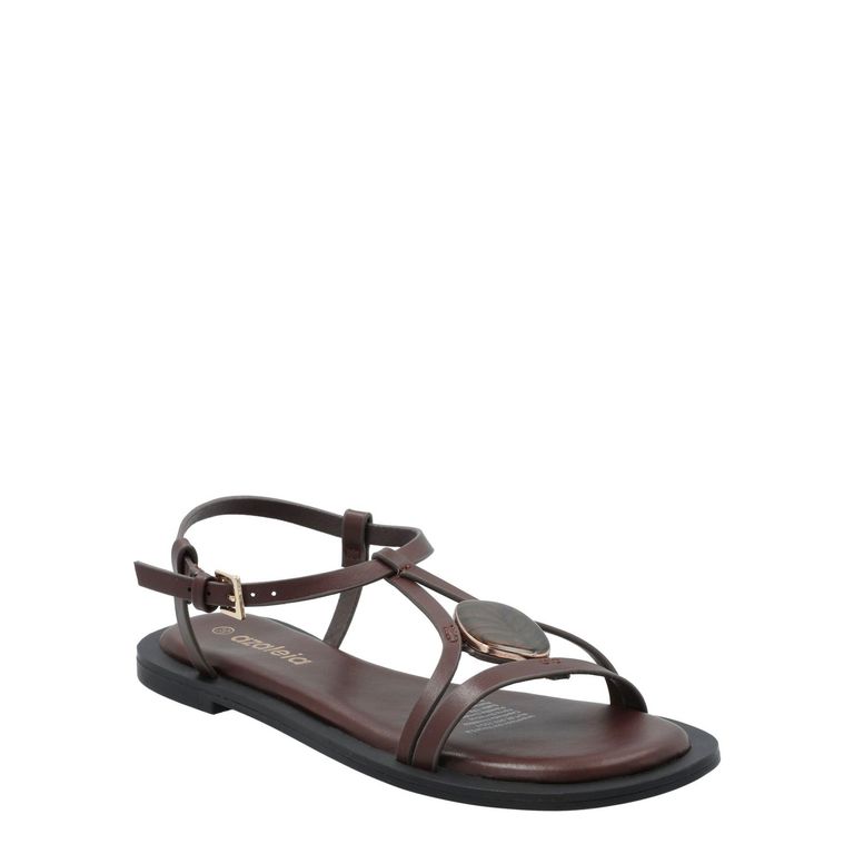 Sandalia Mujer Celeste Negro