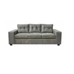 GENERICO - Sofa 3 cuerpos gris felpa