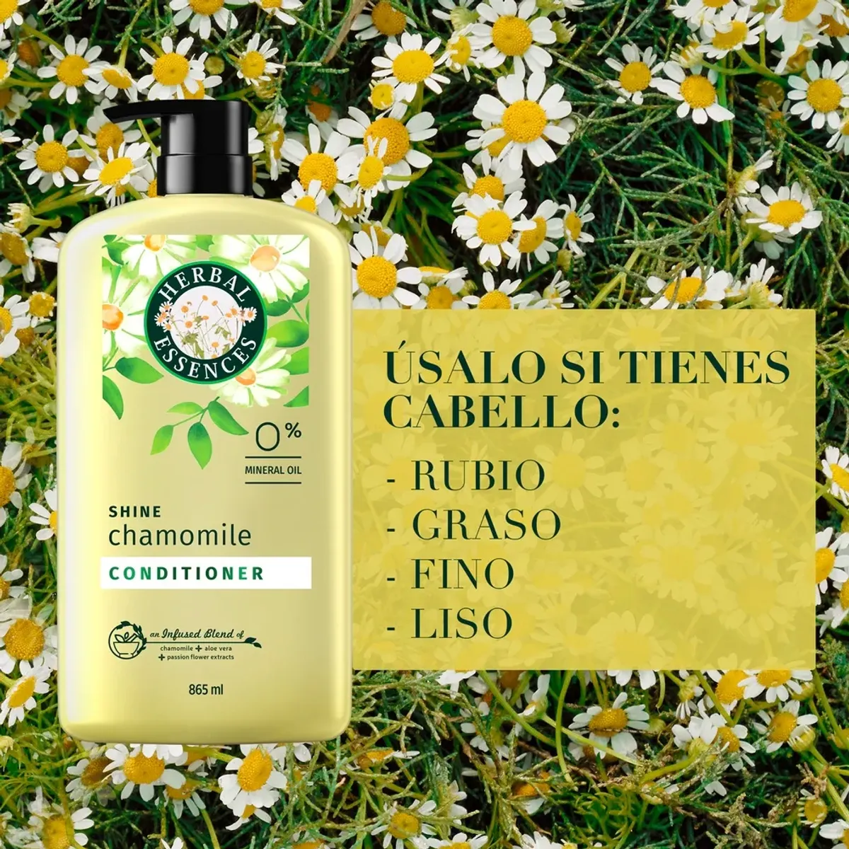 HERBAL ESSENCES - Pack Herbal Essences Chamomile Shampoo + Acondicionador 865 ml