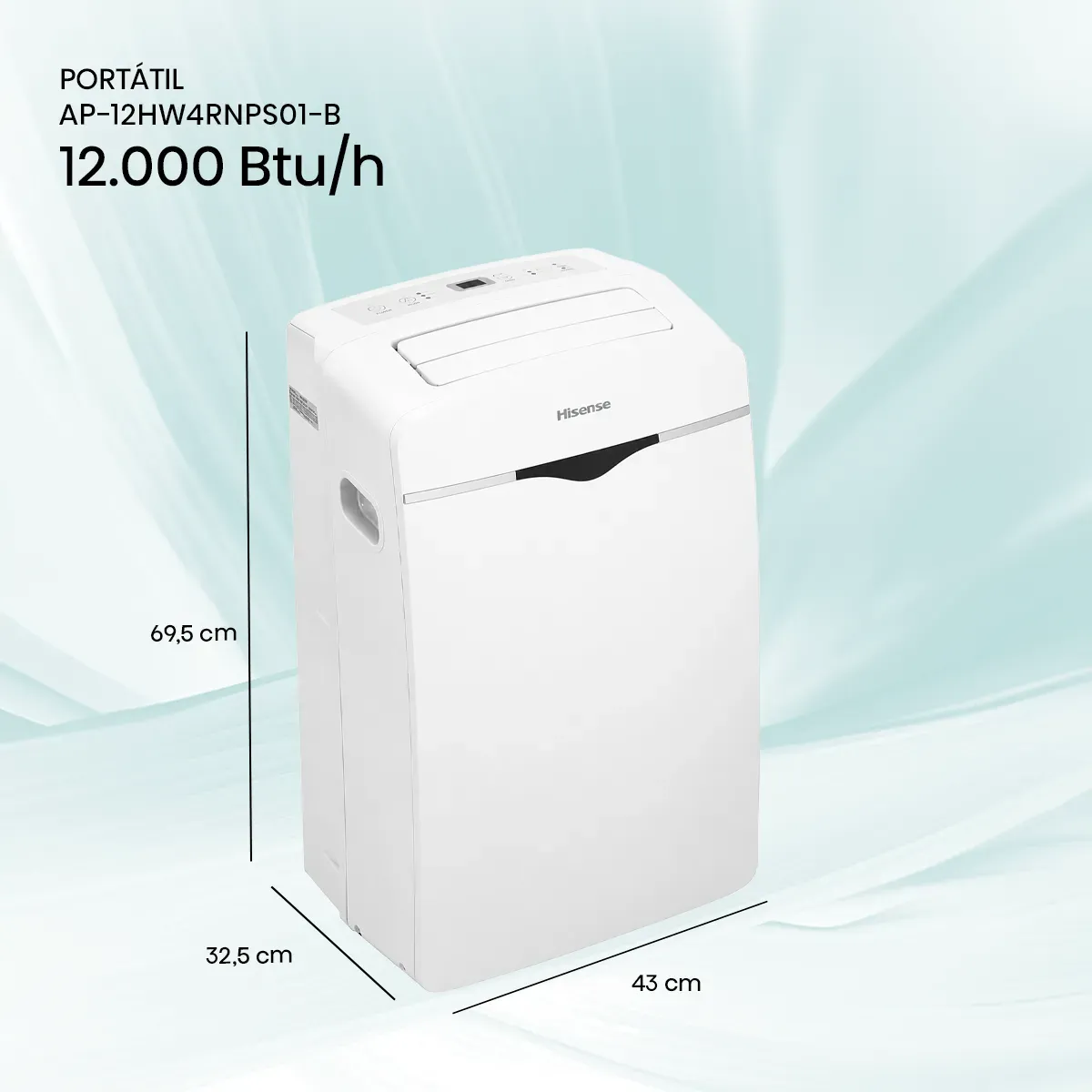 HISENSE - Aire Acondicionado Portátil Hisense 12000BTU R32 WiFi AP-12HW4RNPS01-B