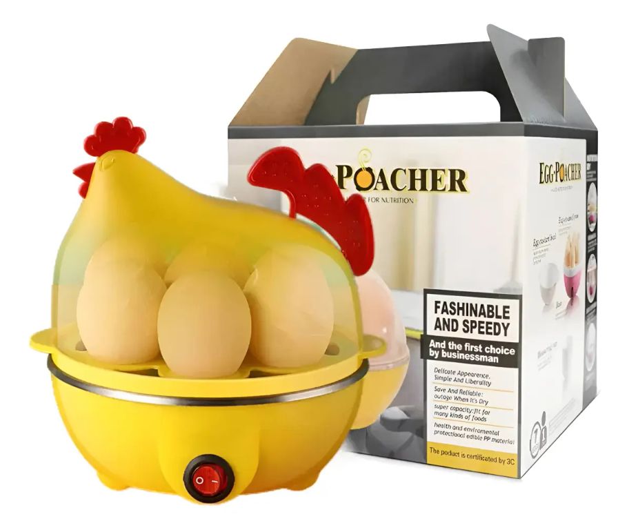 Máquina Olla Gallina De 7 Huevos Duros A Vapor Eléctrica