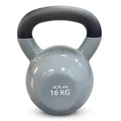 BLU FIT - Kettlebell Pesa rusa Vinilo 16kg Gris