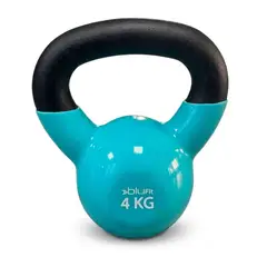 BLU FIT - Kettlebell Pesa rusa Vinilo 4kg Turquesa