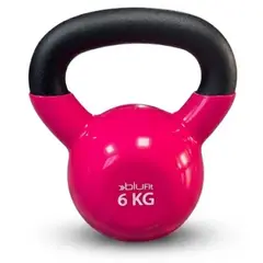 BLU FIT - Kettlebell Pesa rusa Vinilo 6kg Rosado