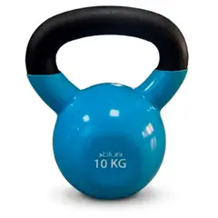 BLU FIT - Kettlebell Pesa rusa Vinilo 10kg Celeste