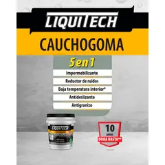GENERICO - Pintura impermeabilizante sustentable Caucho Goma 5 en 1 Liquitech 20 Kg color Rojo