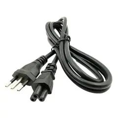 KBOD - Cable Fuente Poder Tipo Trebol Para PC Cargador 1.5mt Color Negro