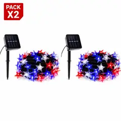DOPA - Packx2 Luces Solar Estrellas 200led Fiestas Patrias 20 Metro