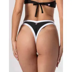 DAIKIRI BIKINIS - Bottom de Bikini Daikiri Mujer Calzón Sin Elasticos Negro Blanco Protección UV50+