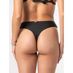 DAIKIRI BIKINIS - Bottom de Bikini Daikiri Mujer Calzón Colaless Pretina Ancha Negro Protección UV50+