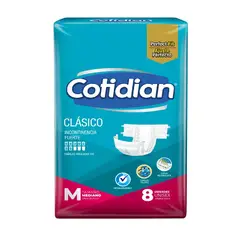 COTIDIAN - Pañales Para Adultos Clásico Talle M 8unidades Mediano