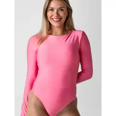 DAIKIRI BIKINIS - Traje de Baño Surf Daikiri Mujer Manga Larga Rosado Protección UV50+
