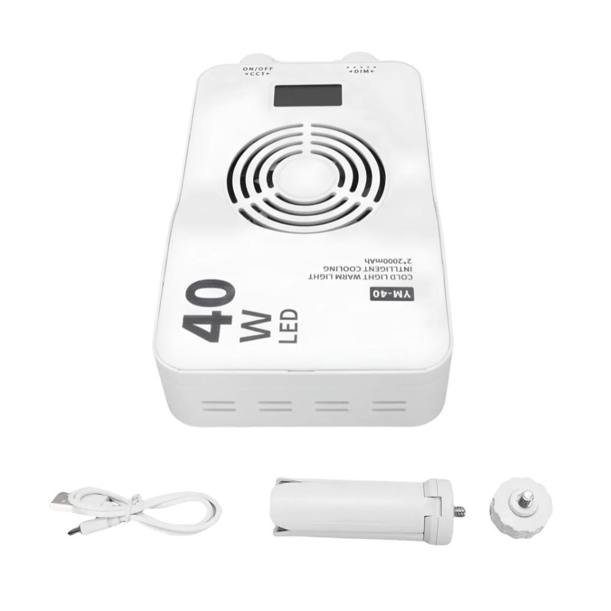 NOVYSTOR - Luz LED Video Portátil 40W Recargable Fotografía Streaming Brillo Regulable Temperatura Ajustable
