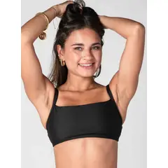 DAIKIRI BIKINIS - Top de Bikini Daikiri Mujer Escote Cuadrado Ajustable Negro Protección UV50+