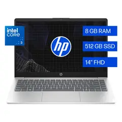 HP - Notebook 14-ep1330la Intel Core 3 8GB 512GB SSD 14" FHD Windows 11 Home