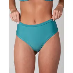 DAIKIRI BIKINIS - Bottom de Bikini Daikiri Mujer Calzón Tiro Alto Sin Elasticos Verde Oscuro Protección UV50+