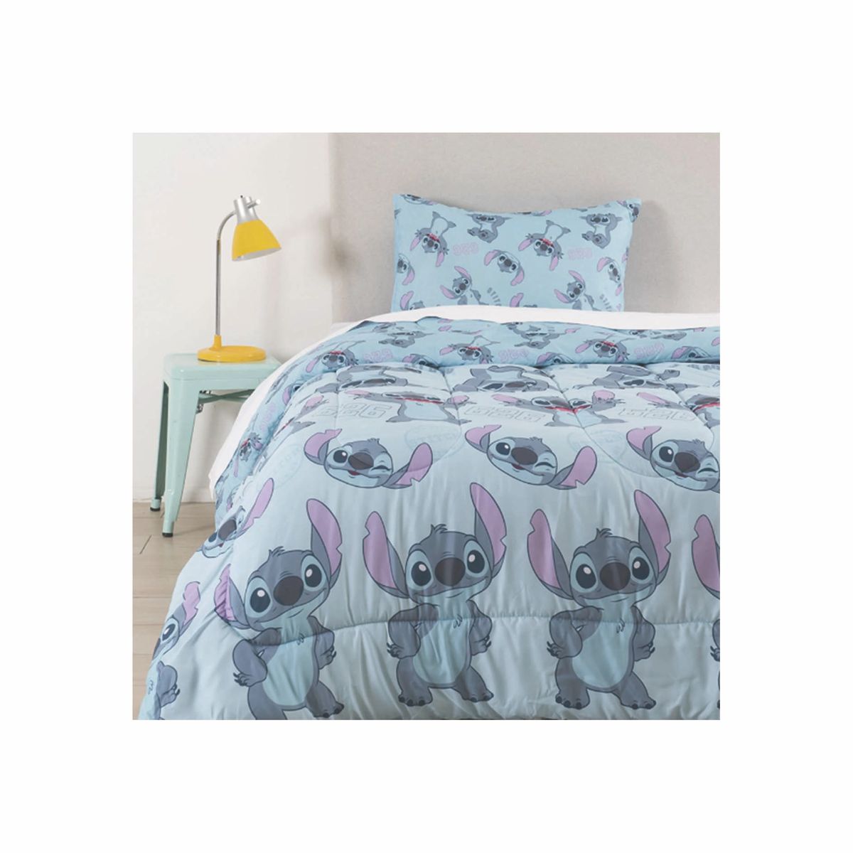 WINDSOR - Plumon 1.5 plazas reversible infantil stitch