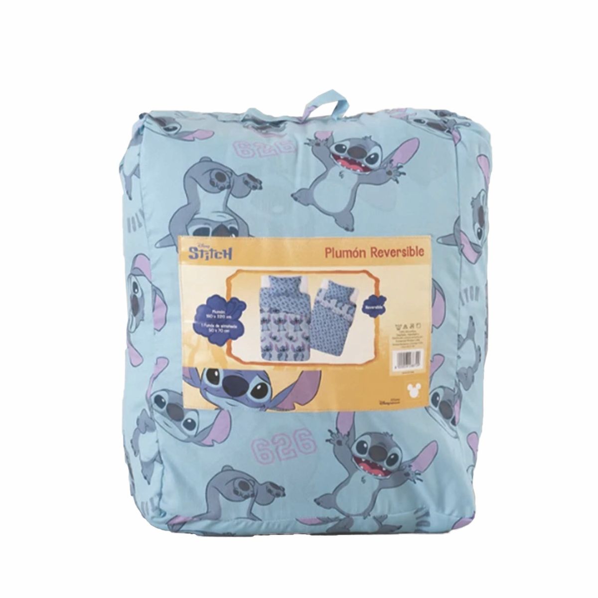 WINDSOR - Plumon 1.5 plazas reversible infantil stitch