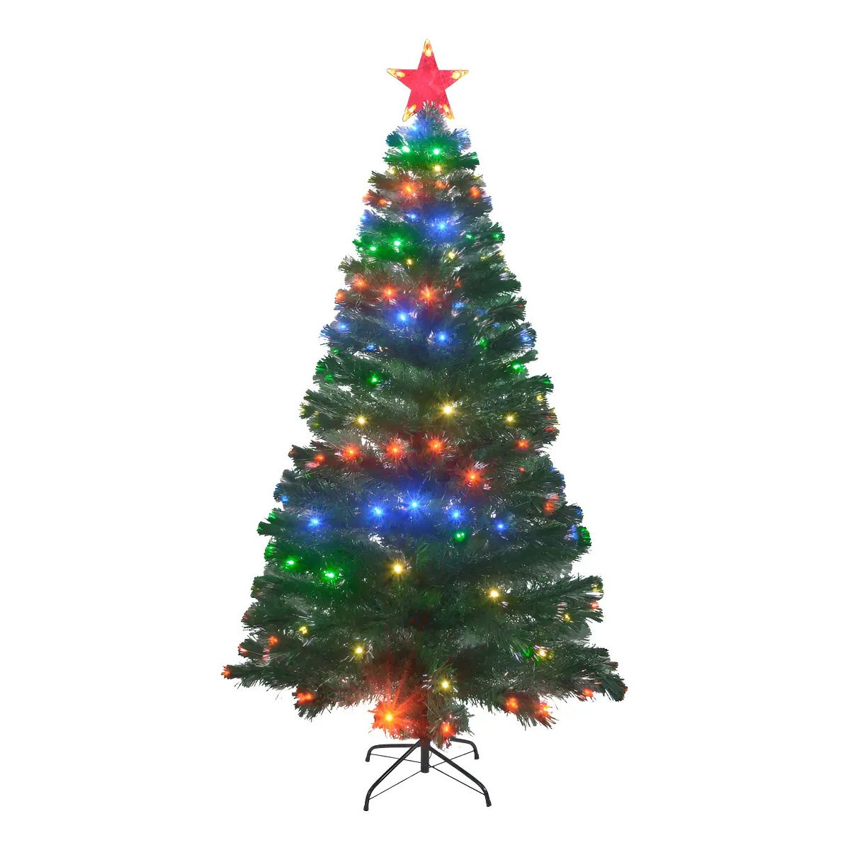 JARDIMEX - Árbol De Navidad LED 180 Cm Con Luces Integradas Y Estrella Incluida Preiluminado Jardimex