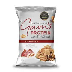 GAMS - SNACK CHIPS DE LENTEJA PROTEICA 65 G SMOKED HAM
