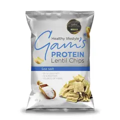 GAMS - SNACK CHIPS DE LENTEJA PROTEICA 65 G SEA SALT