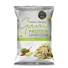 GAMS - SNACK CHIPS DE LENTEJA PROTEICA 65 G LIME AND CHILLI