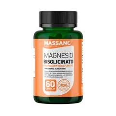 MASSANO - Magnesio Bisglicinato Quelado 60 Cápsulas