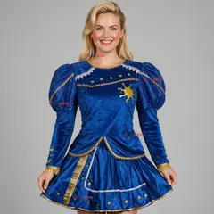 UTILISIMO - Traje Caporal Típico 2 Piezas Azul Mujer Fiestas Patrias