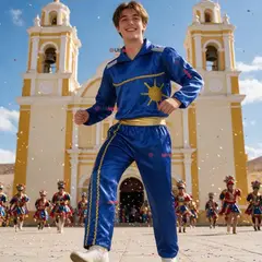 UTILISIMO - Traje Caporal Típico 2 Piezas Azul Hombre Fiestas Patrias