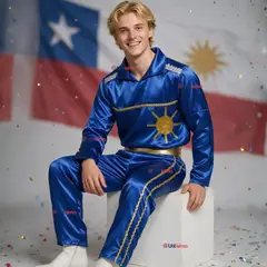 UTILISIMO - Traje Caporal Típico 2 Piezas Azul Hombre Fiestas Patrias