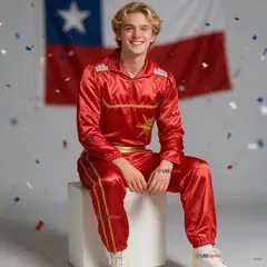 UTILISIMO - Traje Caporal Típico 2 Piezas Rojo Hombre Fiestas Patrias
