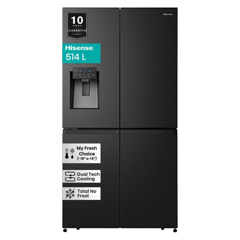 HISENSE - Refrigerador Side By Side 541 LT French Door No Frost RC-68WCID Hisense