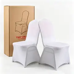 TSKY CHILE SHOPPING - Pack 10 Fundas Sillas Spandex Elasticadas Para Eventos Matrimonios Banqueteria Fiesta