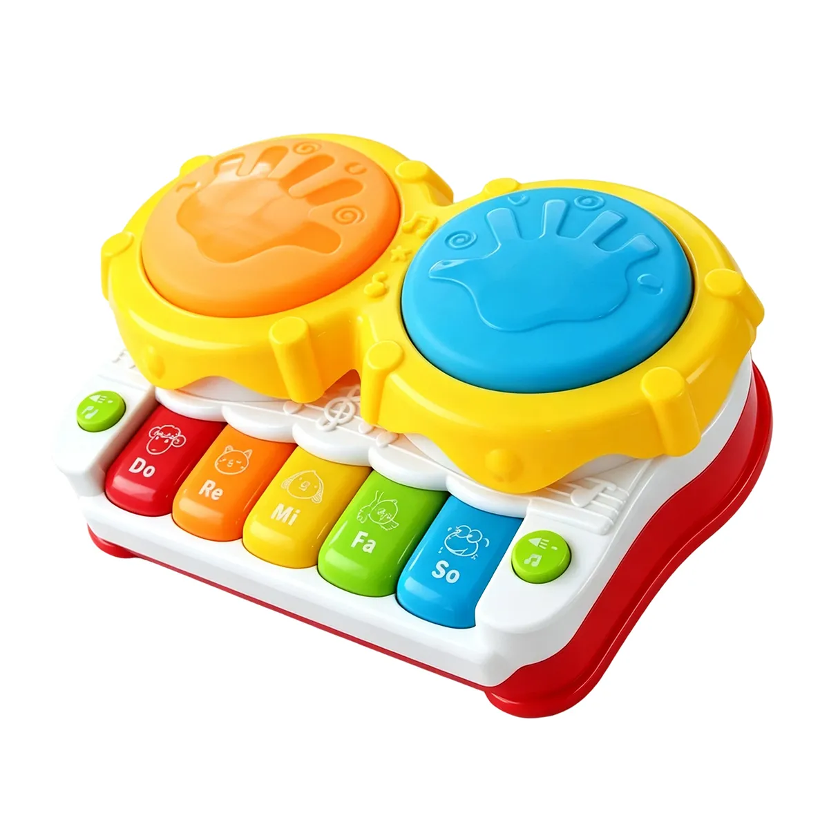ATURE - Piano Musical Y Tambor De Mano 2 En 1 Juguete Para Niño