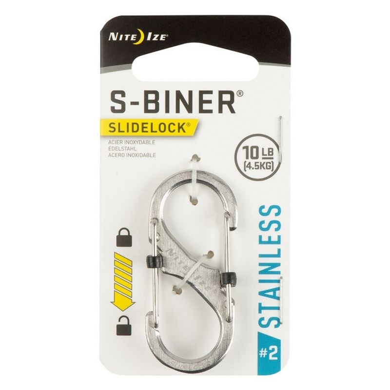 NITE IZE - Mosquetón S-Biner Slidelock Stainless Steel #2 Nit