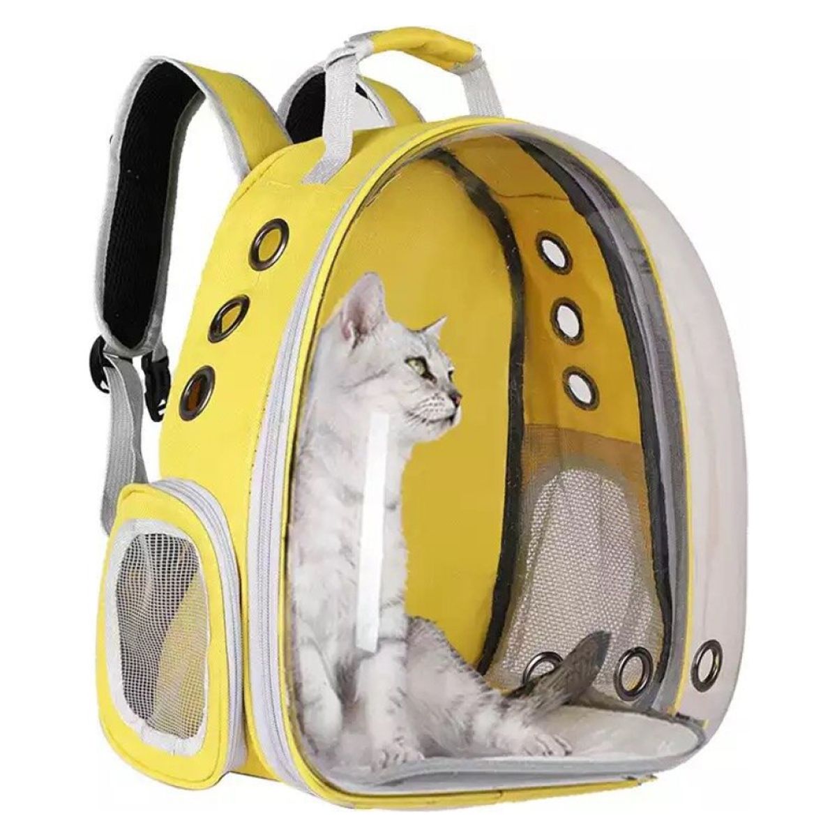 GENERICO - Mochila Transporte Mascotas Amarillo