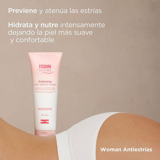 ISDIN - Crema Corporal Antiestrías Hidrante 250 Ml Isdin