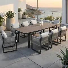 DECO EXTERIOR - Mesa comedor exterior Alicante 210 cm.