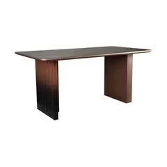 BROOKMAN - MESA DE COMEDOR VANGUARDIA EN PIEDRA MICROCRISTALINA Y MADERA DE ROBLE ROJO 160 × 85 × 75 CM