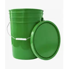 GENERICO - Balde verde Liso 20 Litros Con Tapa, Con Mango, Sin Olor