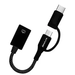 BESTLINK - Adaptador OTG 2 en 1 USB-C Micro USB a USB Hembra