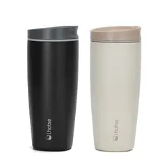 LHOTSE - Vaso Mug Térmico Agua Café 2X Termicup 590 ml Black + Beige
