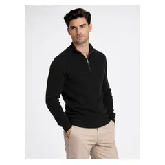 PIERO BUTTI - Sweater Cuello Alto Regular Fit Negro
