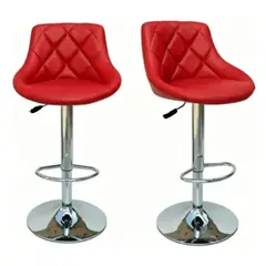 ARTIHOGAR - Pack Sillas Bar Taburete Ecocuero Elliot Rojo