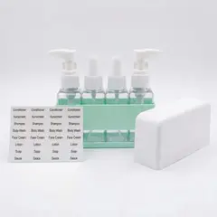 DISPARO - Set 4 Botellas Spray Organizador Baño Verde 12cm