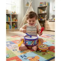 MYLHOGAR - Tambor Musical de Juguete con Sonidos Suaves para Bebe