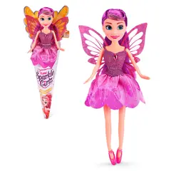 SPARKLE GIRLZ - Muñeca Hada De 27 Cms En Cono - Morada